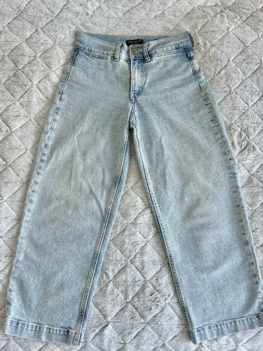 Banana Republic Light Wash High-Rise Wide Leg Cropped Jeans_Size 25